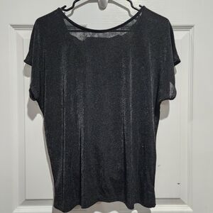 Elegant Charcoal Short Sleeve Women's Top